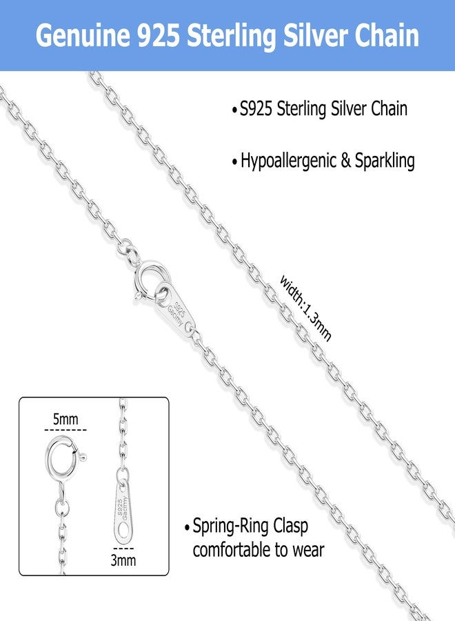 Gacimy Sterling Silver Chain Necklace for Women, 1.3mm Thin 925 Sterling Silver Cable Chain for Women, 18" Length with 2" Extension Chains - Image 4